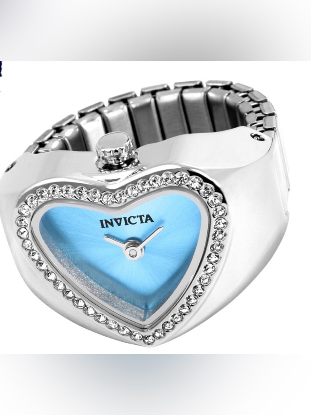 Invicta Mini Angel Women’s Silver Heart Ring Watch (49573)